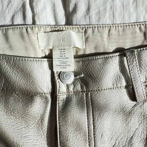 H&M 90's Straight Leg Silver Pants Size 14 30" inseam - Picture 10 of 10
